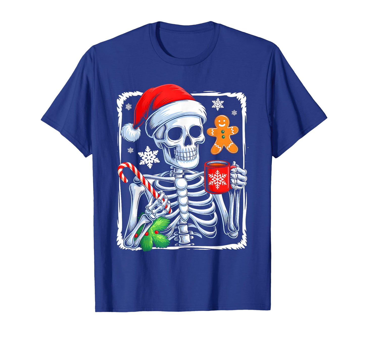 Christmas Skeleton Hot Chocolate Funny Xmas Men Women Kids T-Shirt