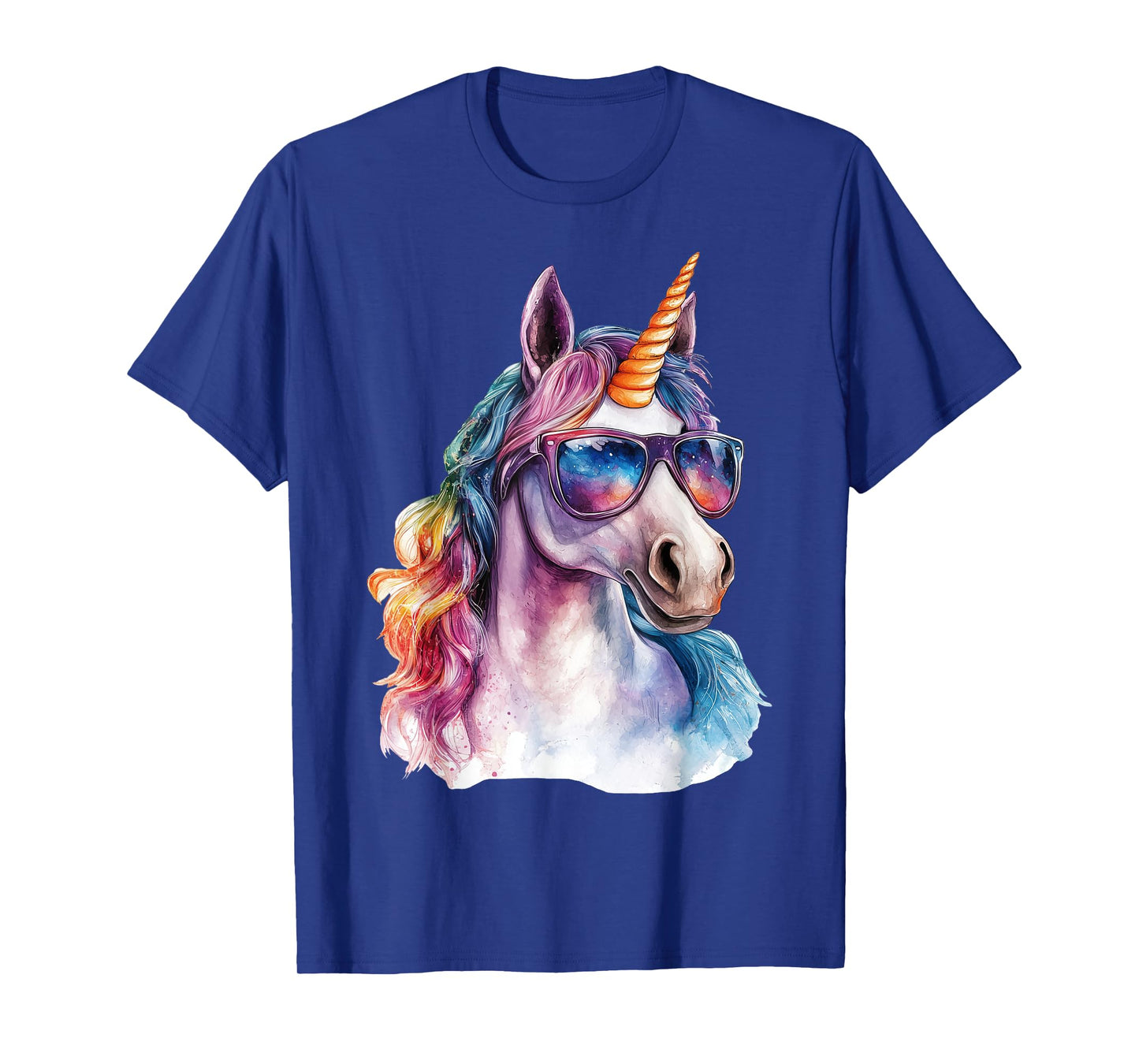 Cute Unicorn wearing Sunglasses Funny Graphic T-Shirt