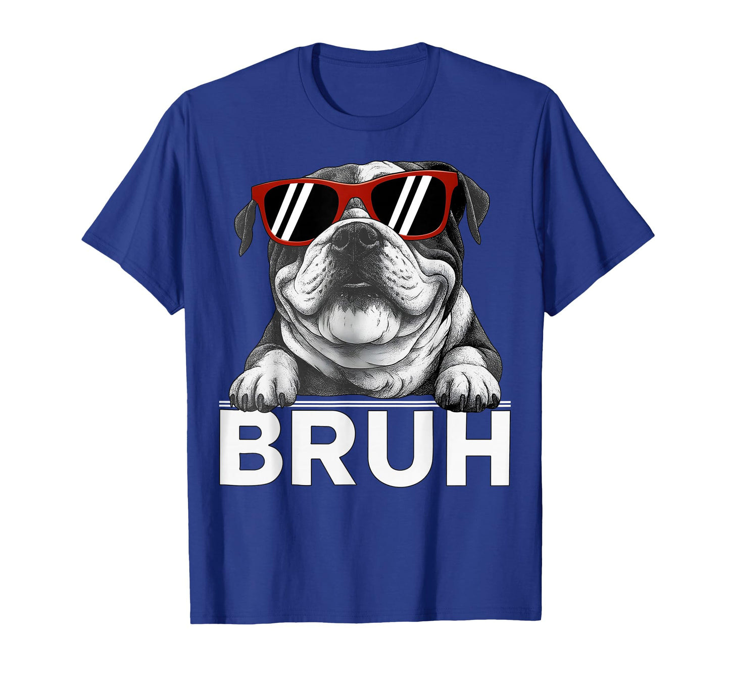 Vintage Retro Bruh Bulldog Meme Gift for Men Women Kid T-Shirt