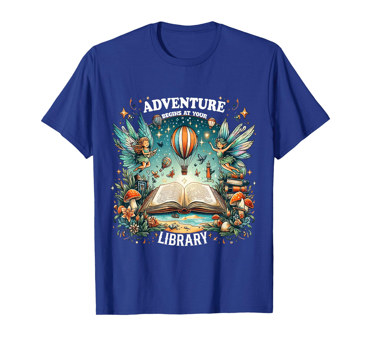 Adventure Begins at Your Library Summer fairies Reading 2024 Men Women T-Shirt