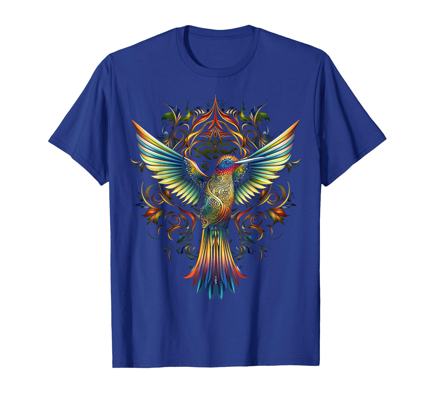 Hummingbird Art Abstract Animal Colroful Bird Hummindgbird T-Shirt