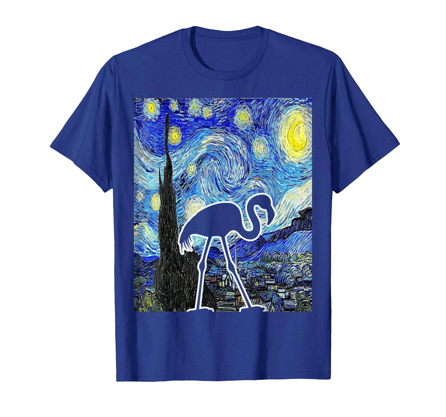 Flamingo Starry Night Flamingo Lover Van Gogh Flamingo Bird T-Shirt