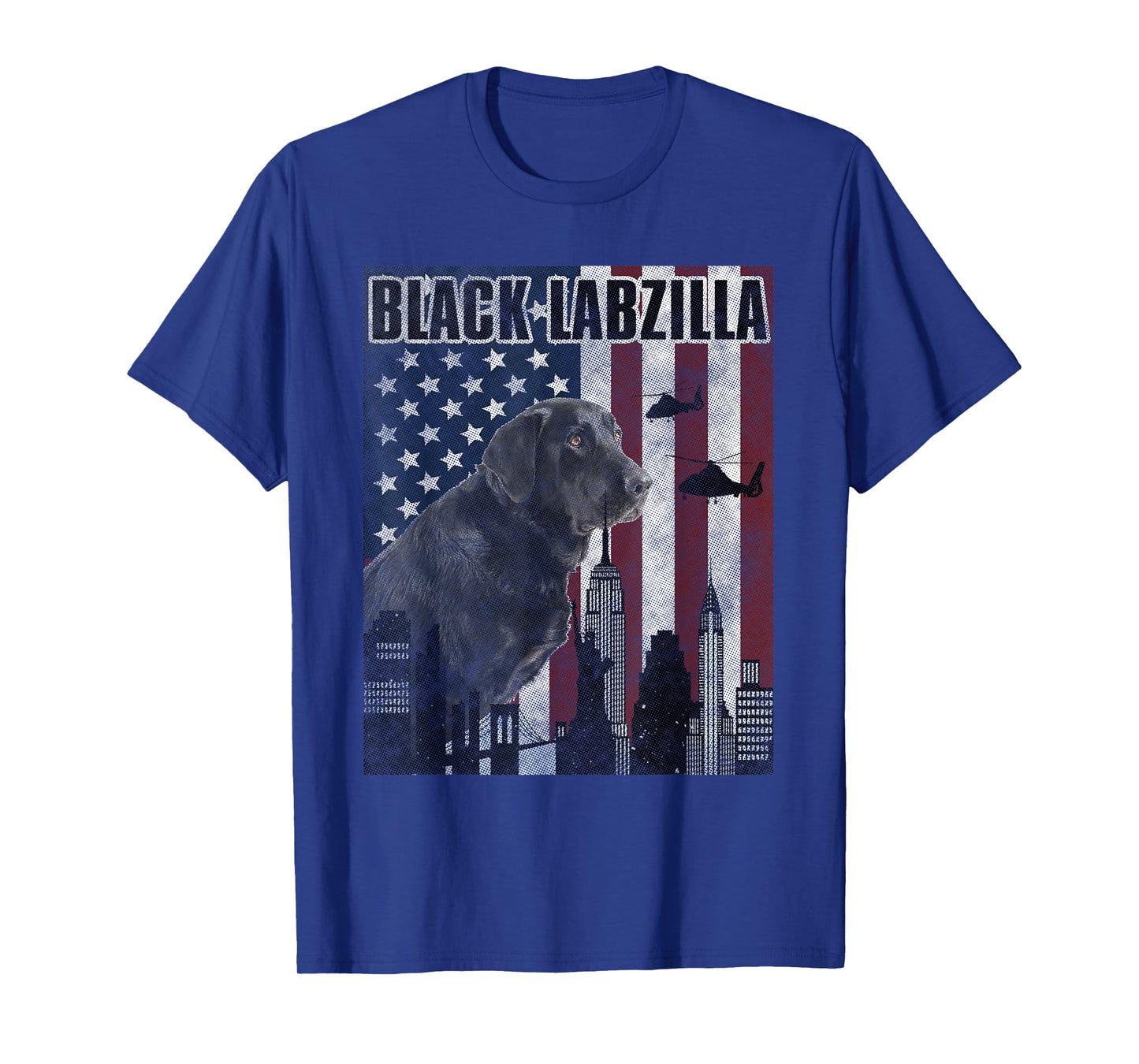 Black Labzilla Amercian Labrador Retriever T-Shirt Lab Tee