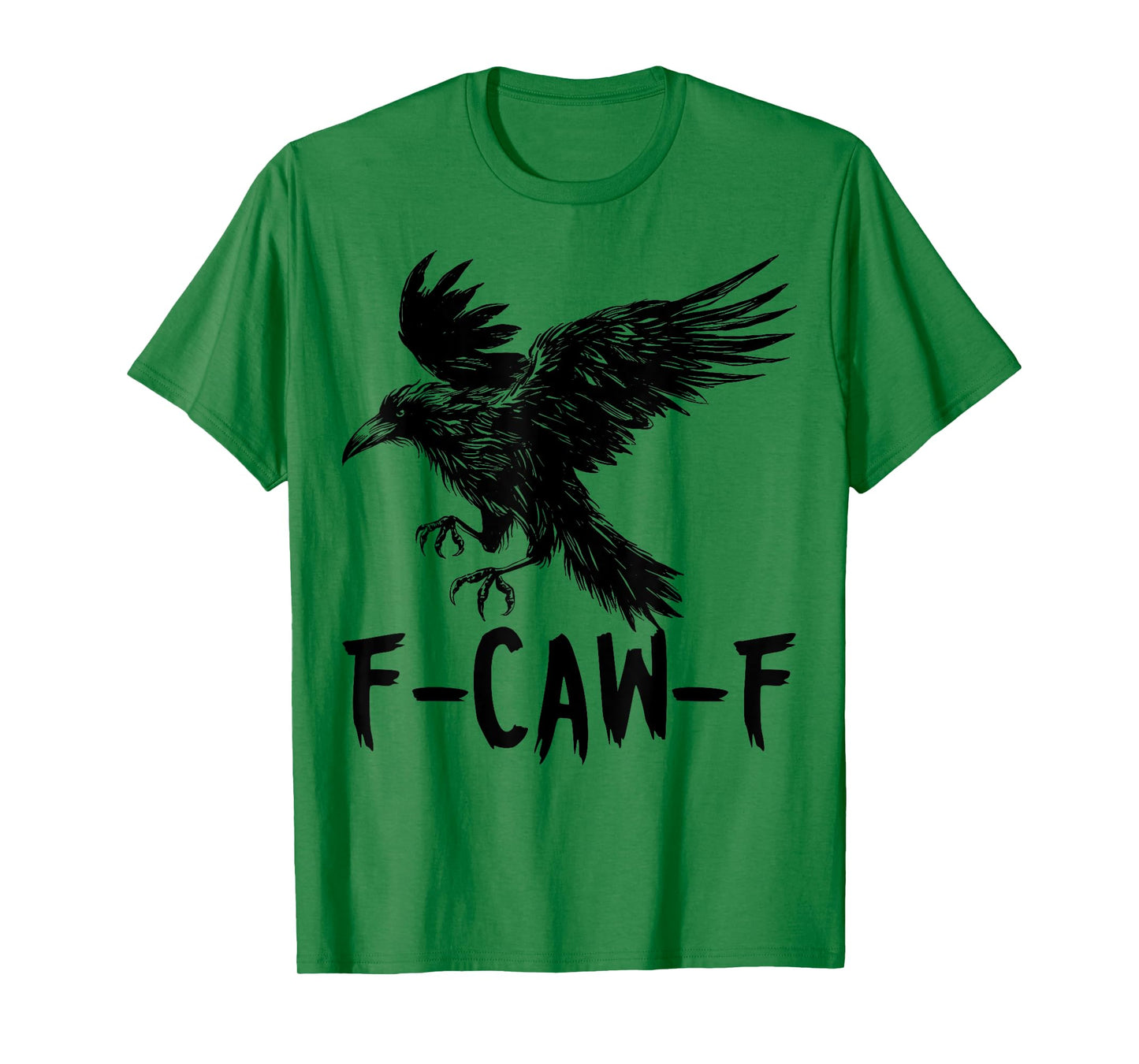 Retro F-Caw-F Black Bird Crow Funny Crow Bird Cawing Grunge T-Shirt