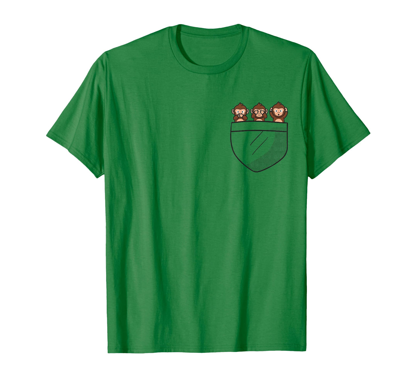 See three wise monkeys, hear no evil animal in the bag T-Shirt