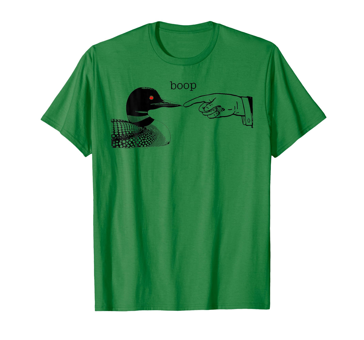 Loon Boop With Pointing Hand Human Funny Water Bird T-Shirt