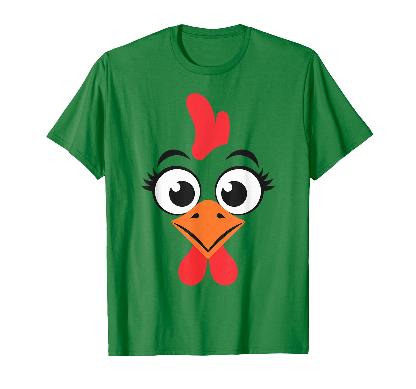 Chicken Shirt Adult Kids Men Women Chicken Hen Face Costume T-Shirt