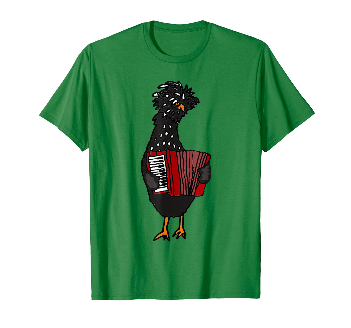 Smiletodaytees Fun Polish Chicken Playing Accordion T-shirt T-Shirt