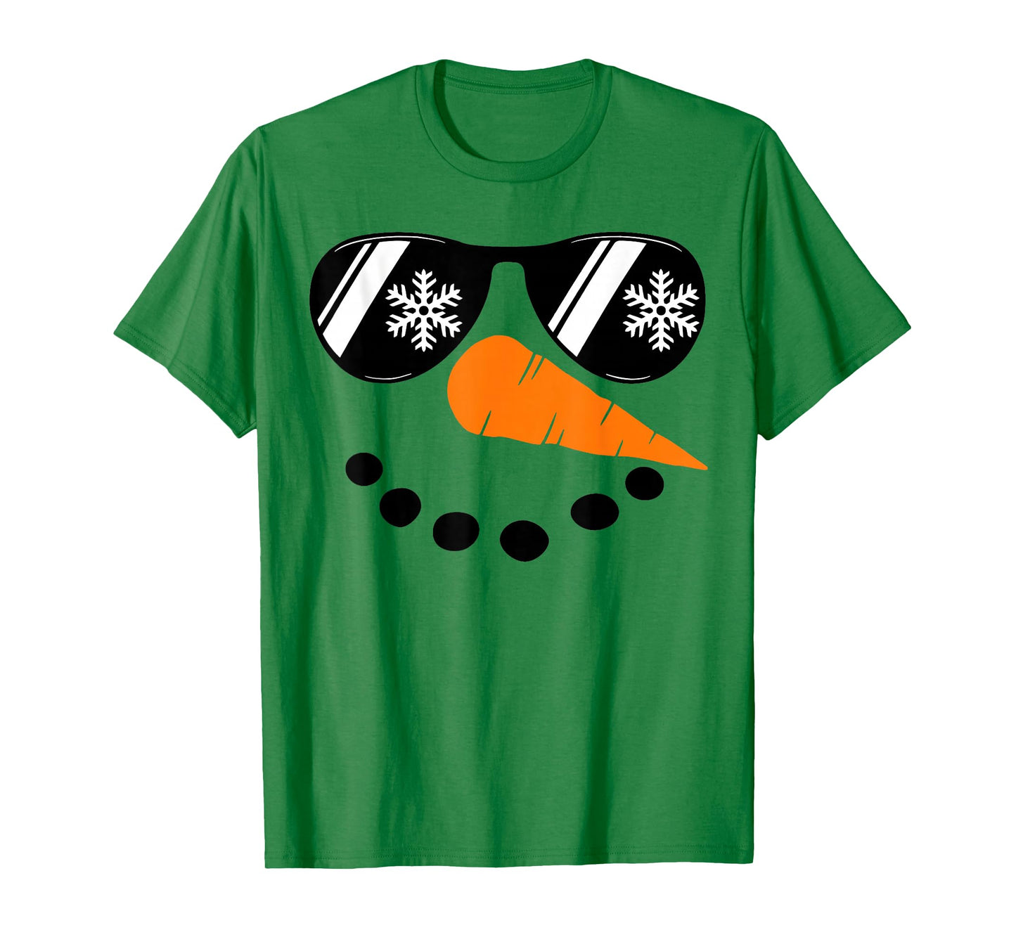 Snowman Face Family Christmas Matching Costume Men Women Kid T-Shirt