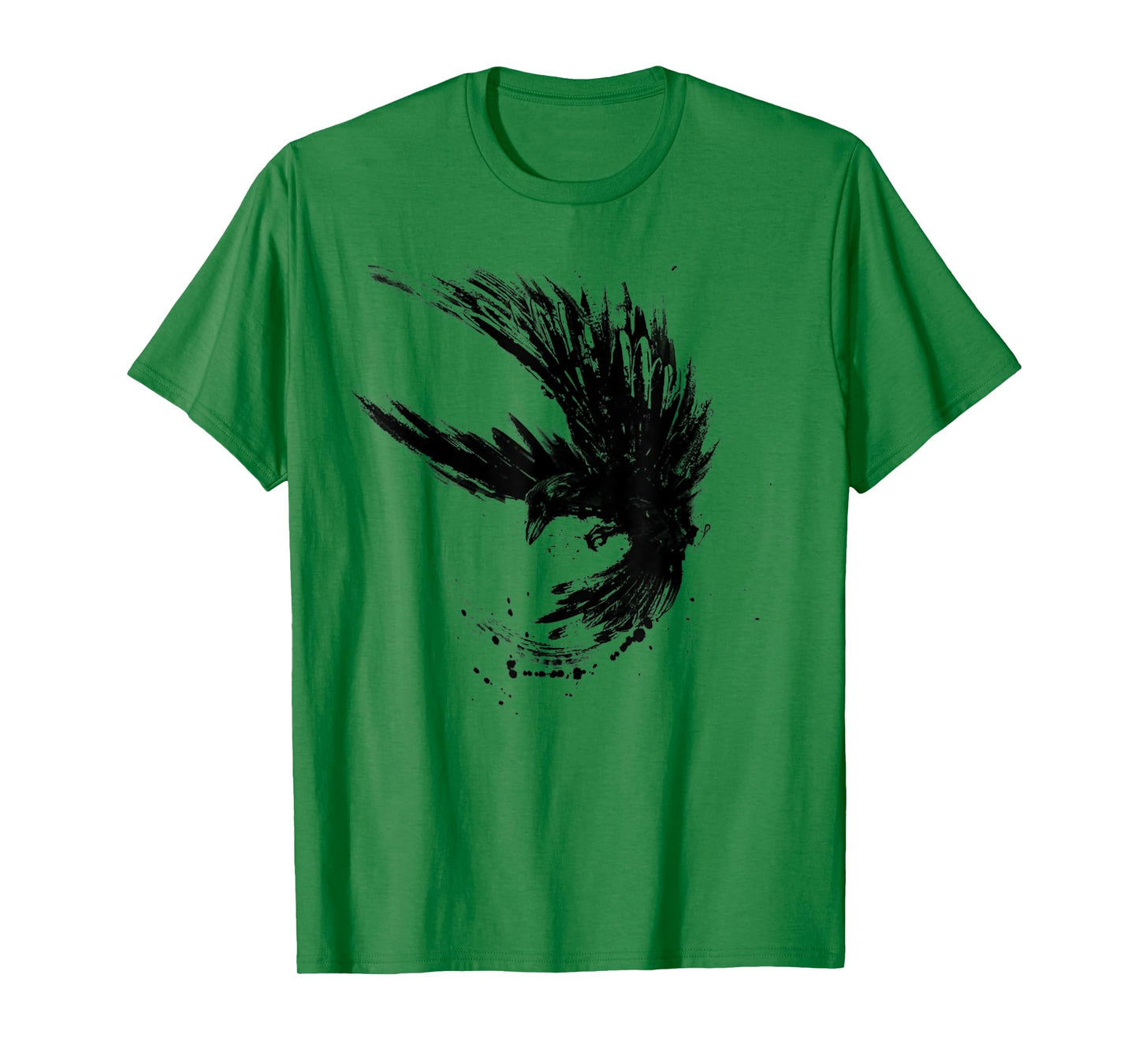 Raven T-Shirt, Crow Raabe Motif, Women's Men's Hoodie Black T-Shirt