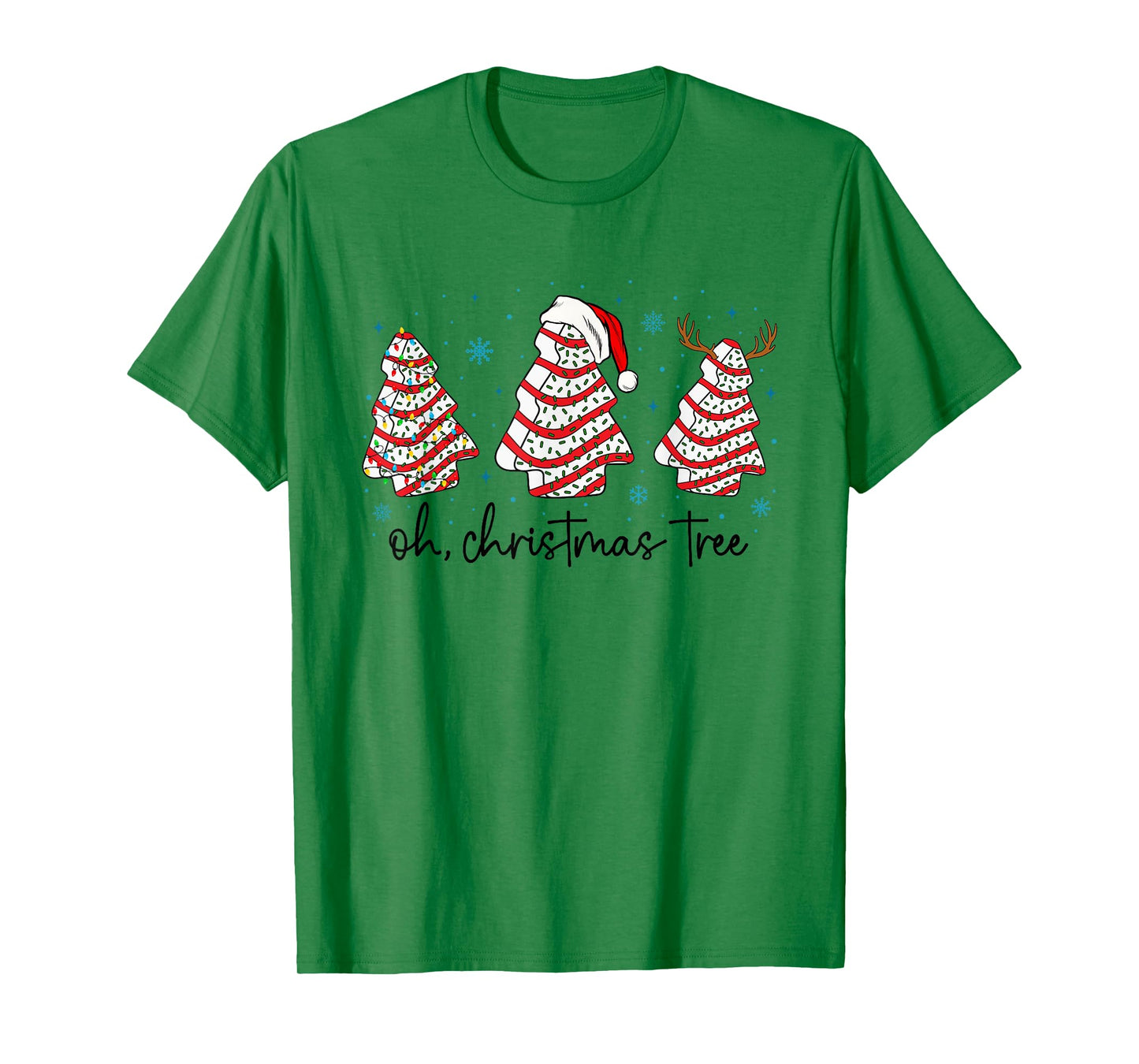 Oh Christmas Tree Cakes Debbie Becky Jen Cake Lovers Xmas T-Shirt