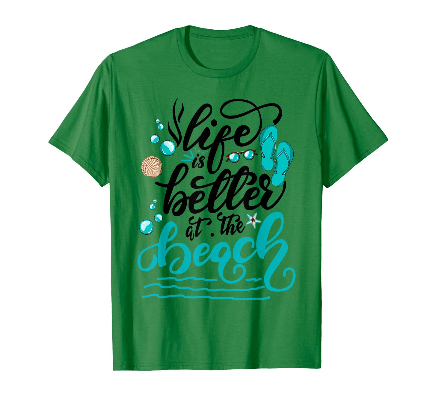 Life is better at the beach summer vacation family matching T-Shirt for Men Women Girls Kids