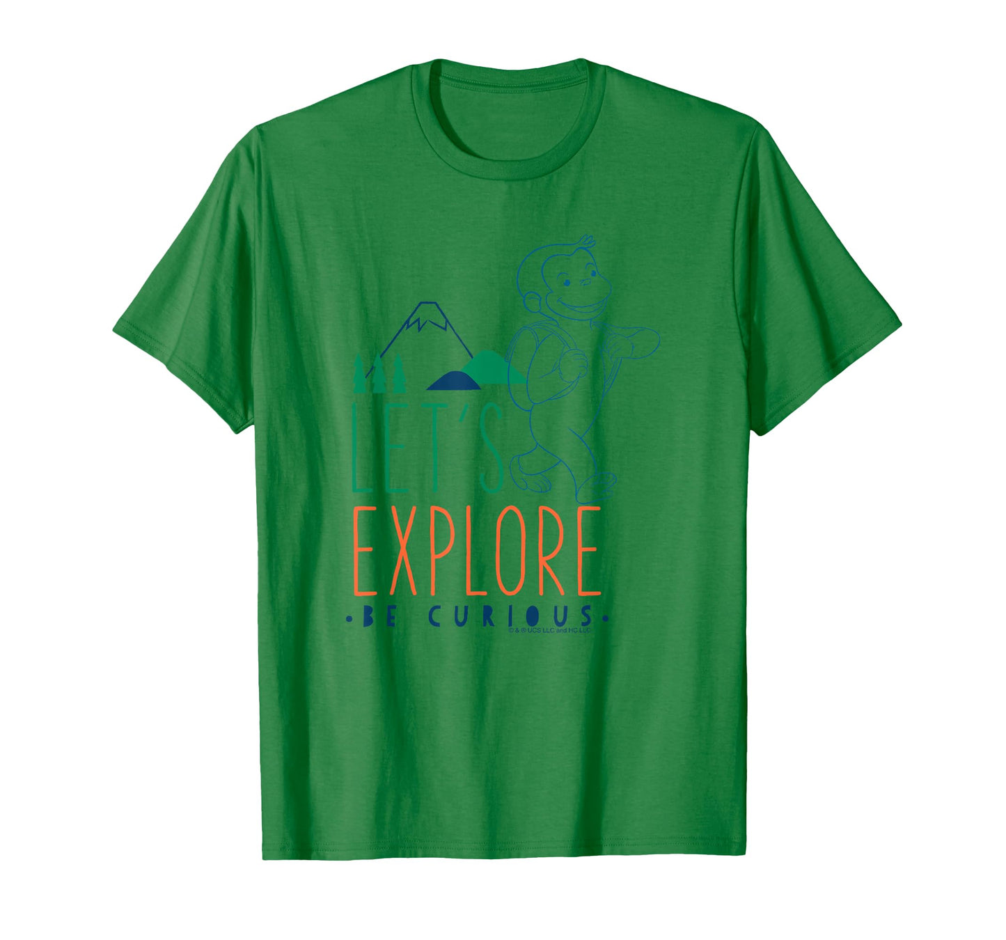 Curious George Let's Explore George Hiking Poster T-Shirt