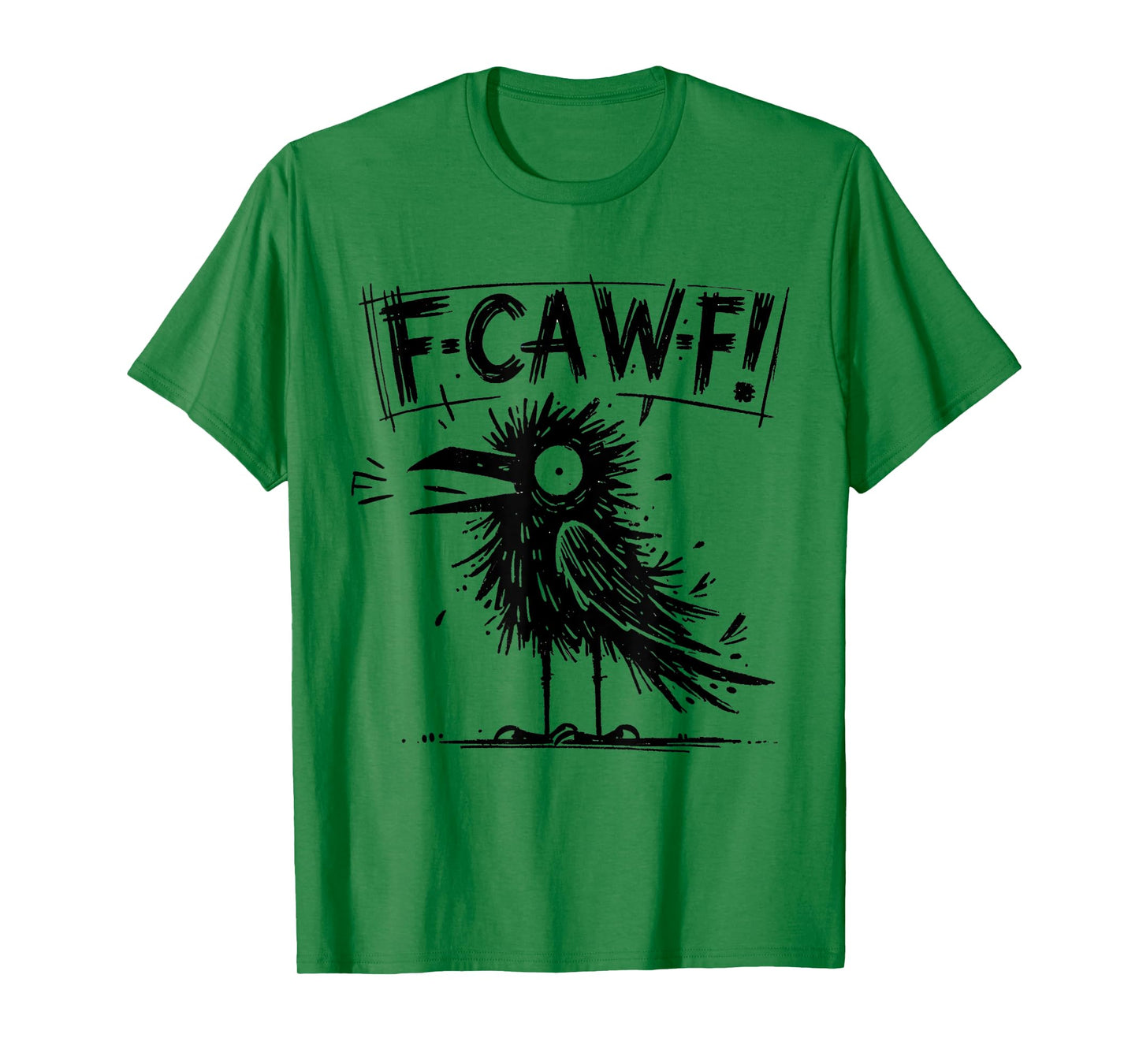 Black Crow, F-Caw-F Funny Black Bird T-Shirt