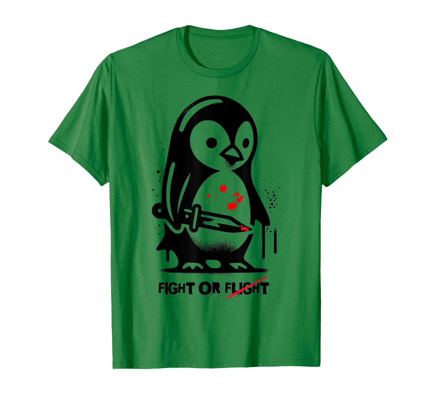 Funny Penguin Flight or Fight Meme Silly Humor T-Shirt