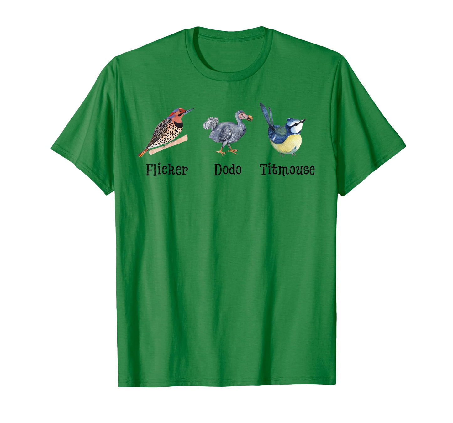 Flicker Dodo Titmouse Funny Bird Lovers Design T-Shirt