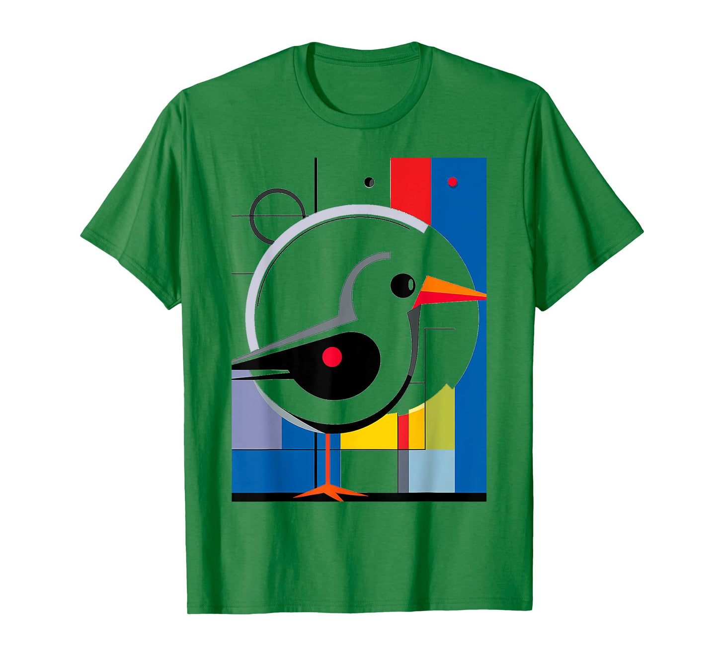 Bird Geoemtric Abstract Animal Art Colorful Graphic Bird T-Shirt