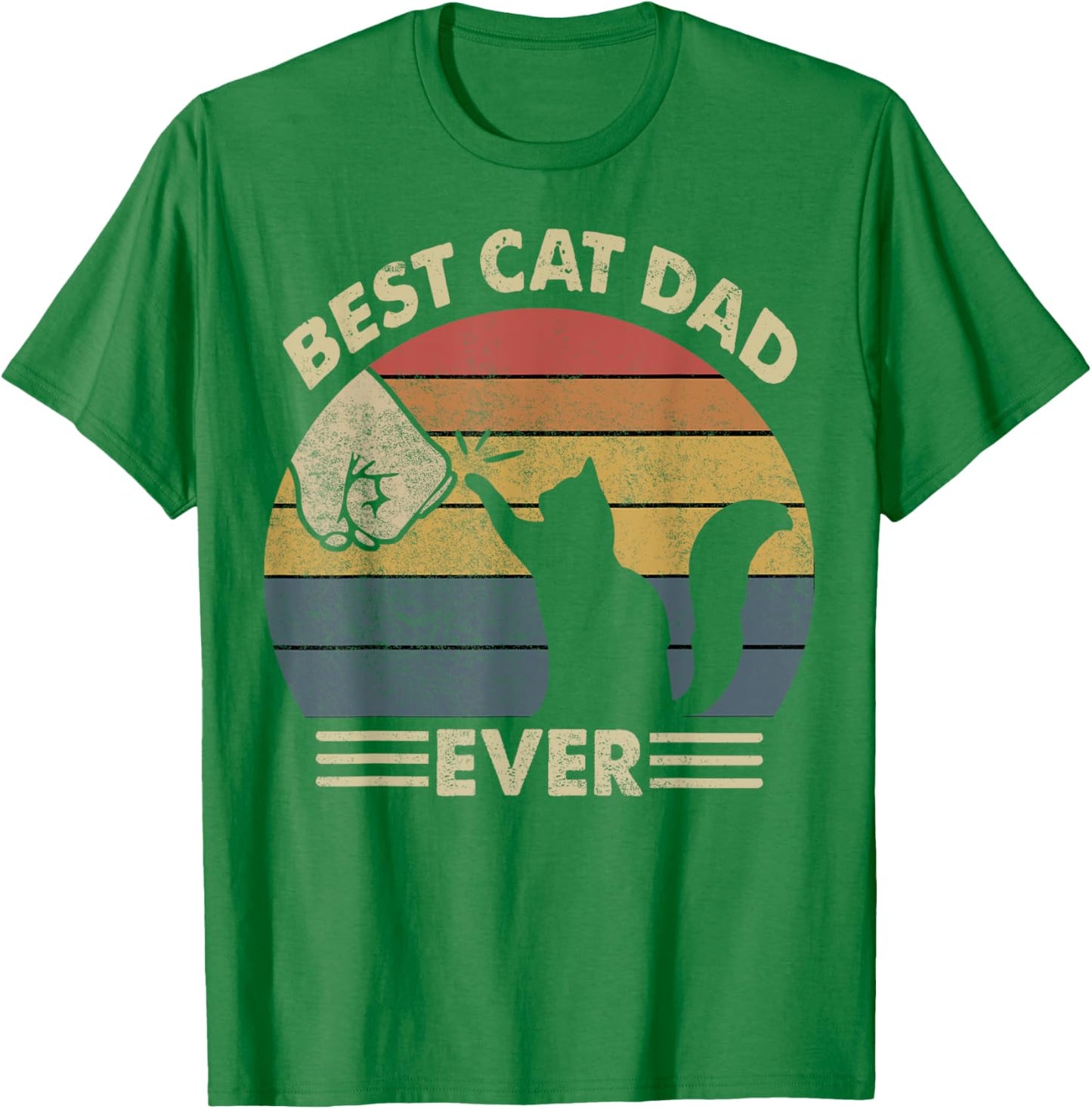 Black Cat Dad - Best Cat Dad Ever Kitten Lover Gift Vintage T-Shirt
