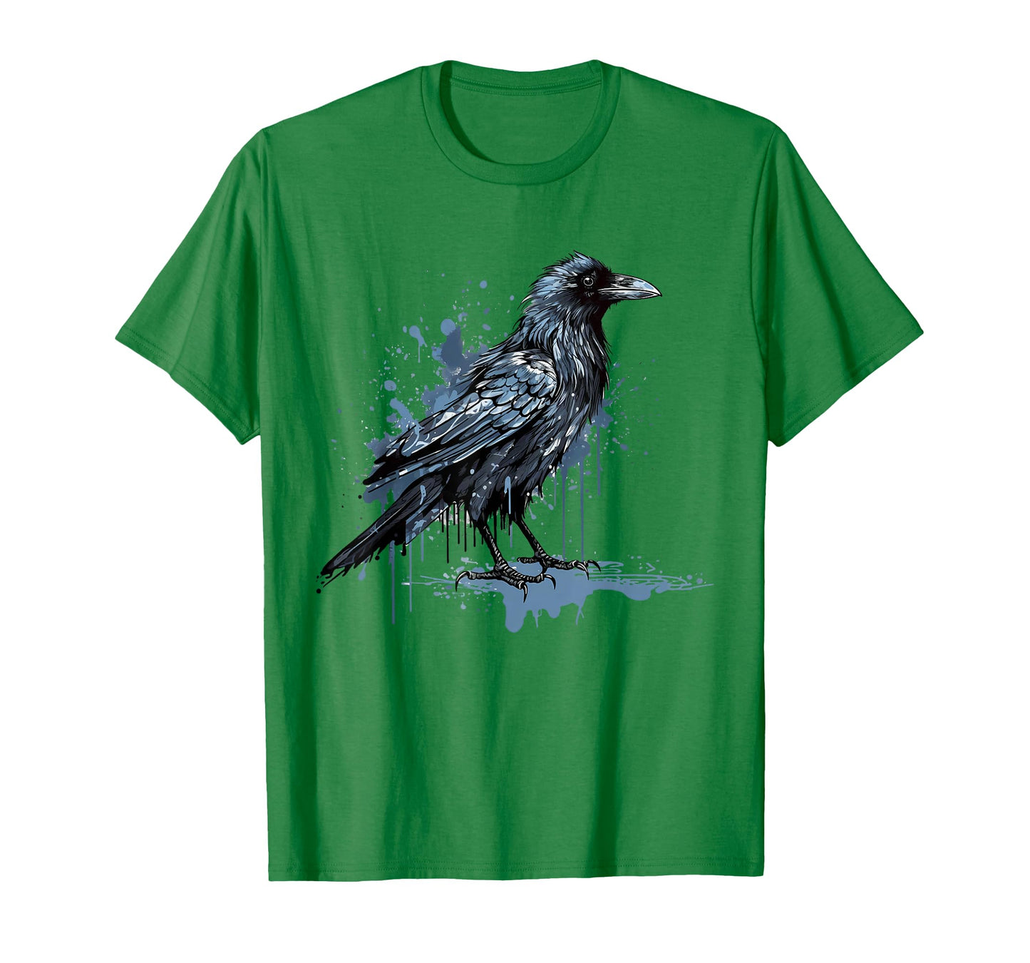 Vintage Raven Crow Gothic Bird Graphic Art Design Print T-Shirt