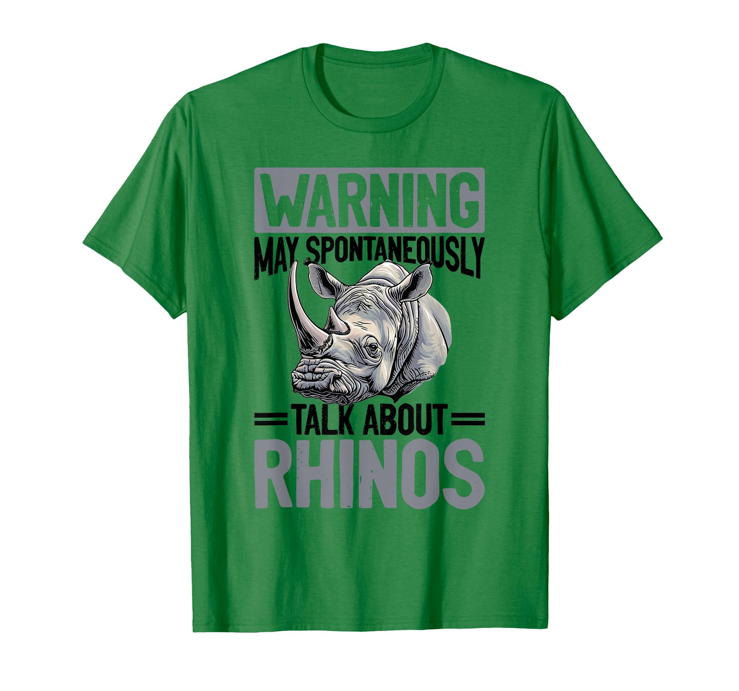 Funny Rhino Rhinozeros Animal Warning May Spontaneously Talk T-Shirt