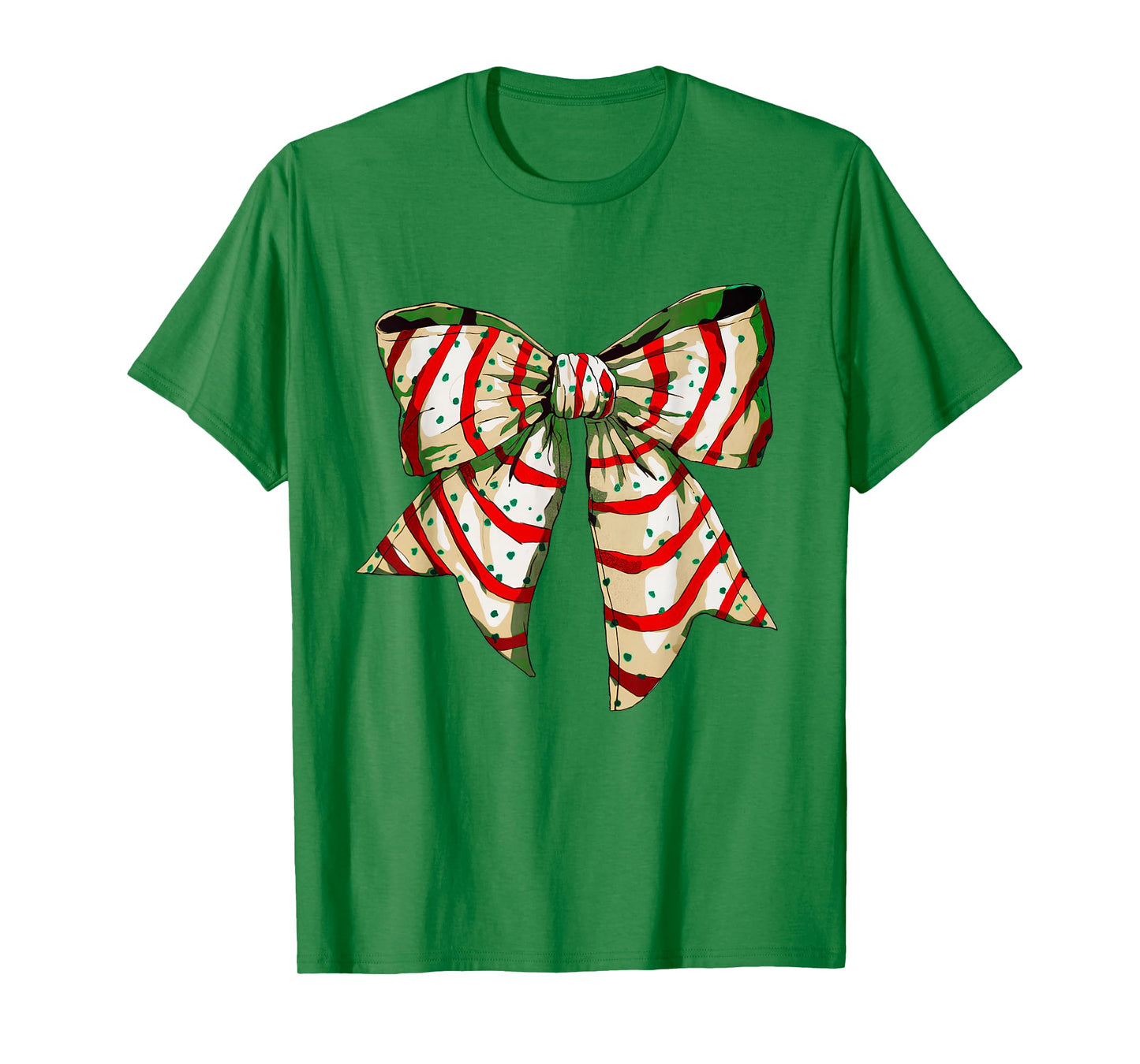 Funny Christmas Outfit for Men Women Kids Christmas Coquette Bow Tree Cakes Xmas Pajamas Women Girl T-Shirt