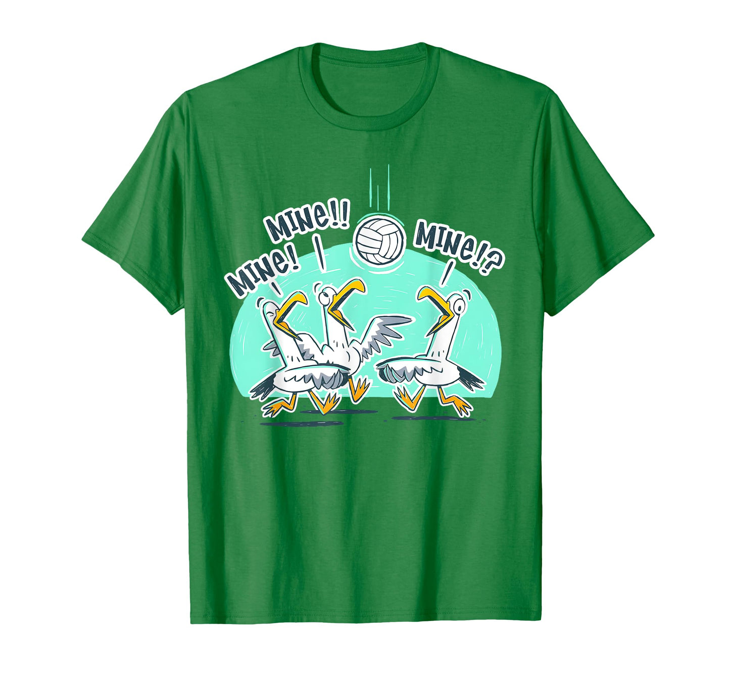 Funny Bird Playing Volleyball T-Shirt
