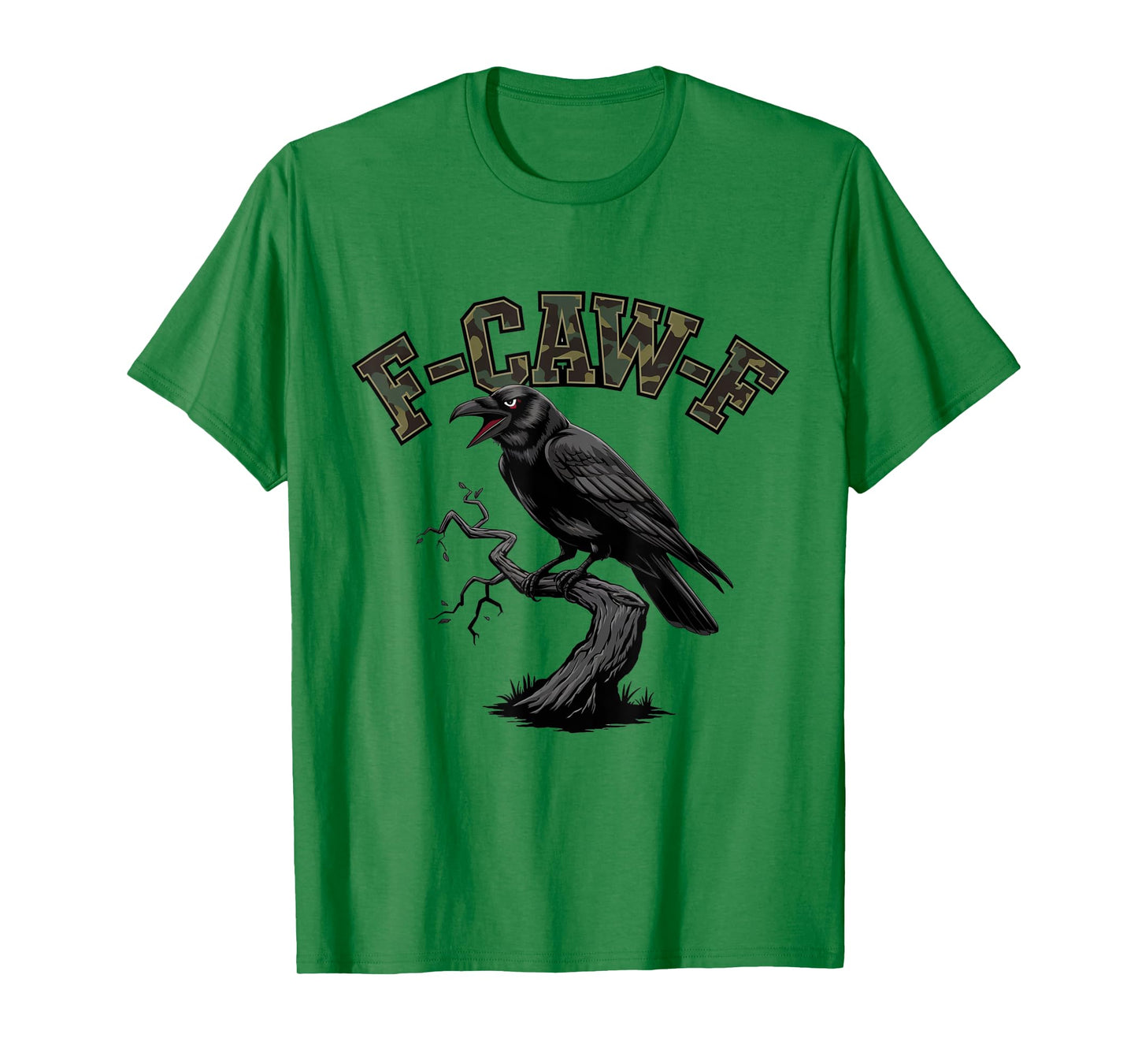 Black Crow F-Caw-F Funny Black Bird T-Shirt