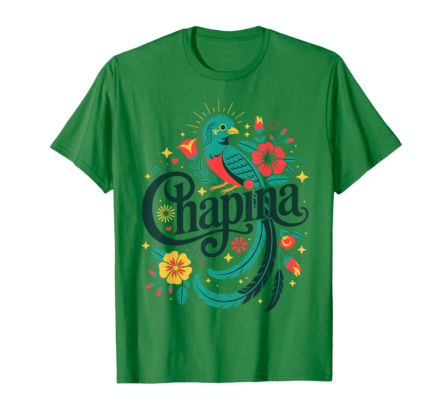 Chapina Guatemalan Pride Design with Quetzal Bird T-Shirt