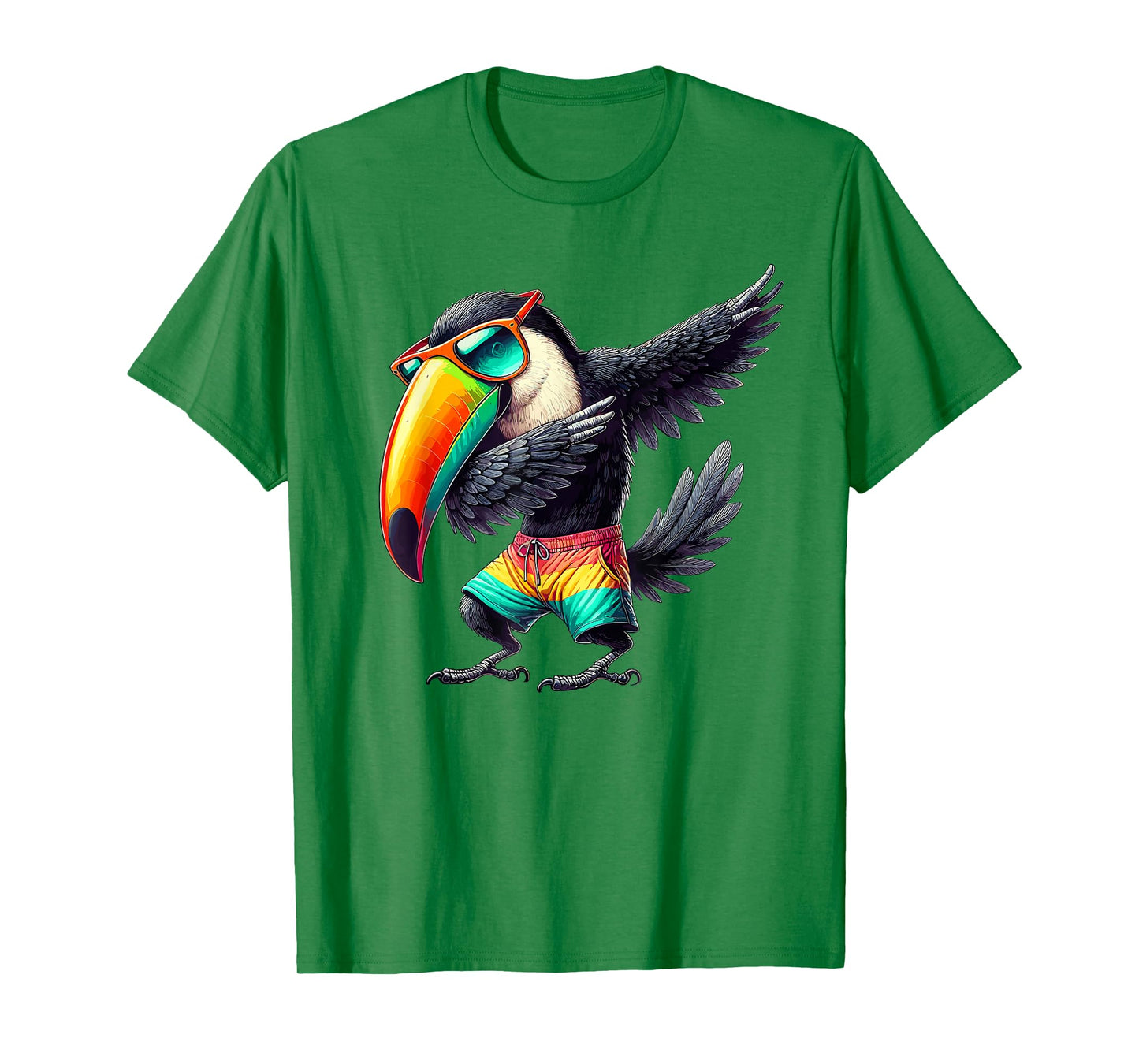 Toucan Dabbing, Swimming Pool, Beach Vacation, Tropical Bird T-Shirt for Men Women Kids
