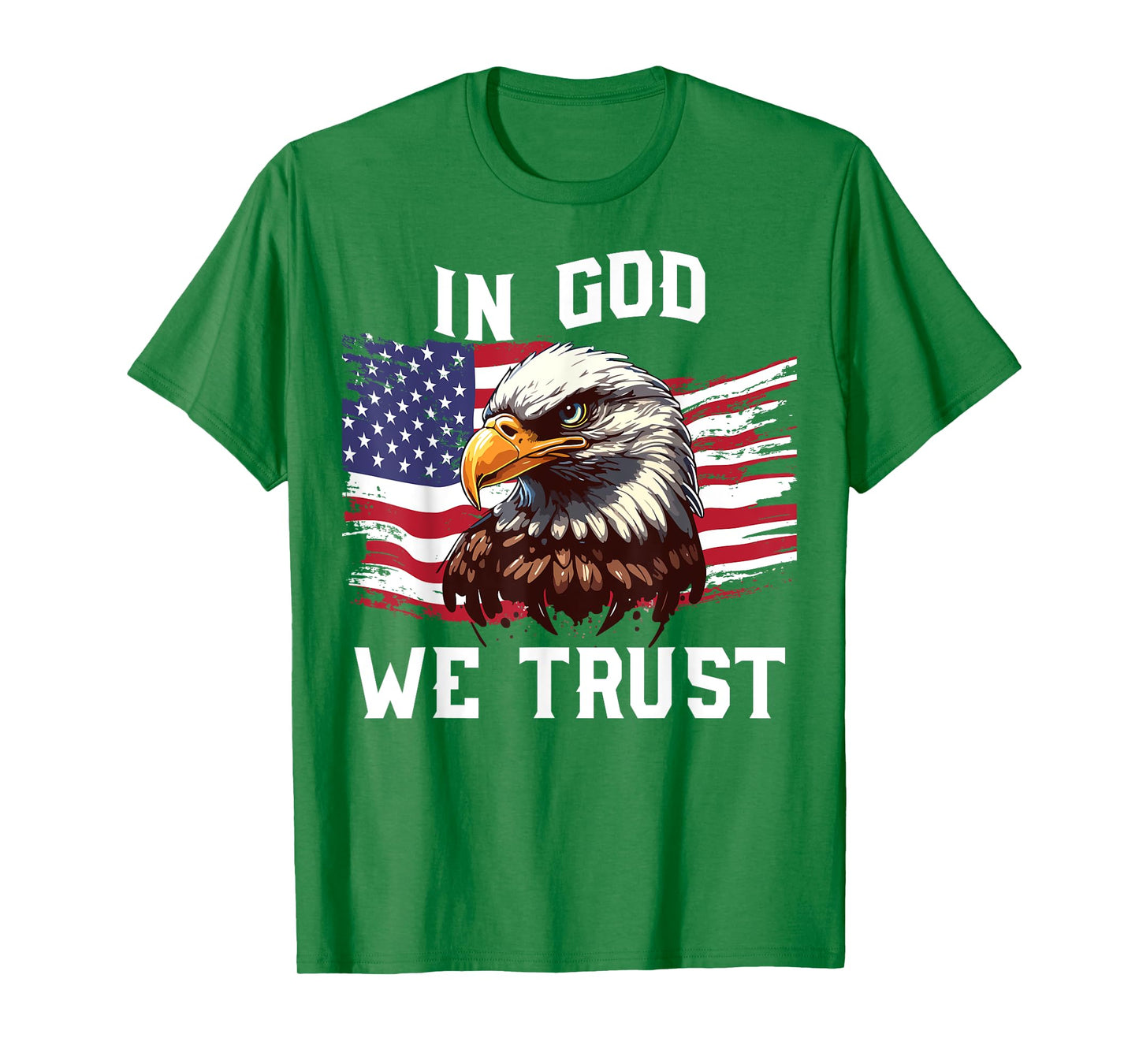 Men In God We Trust 4th July American Flag Eagle Boy Toddler T-Shirt