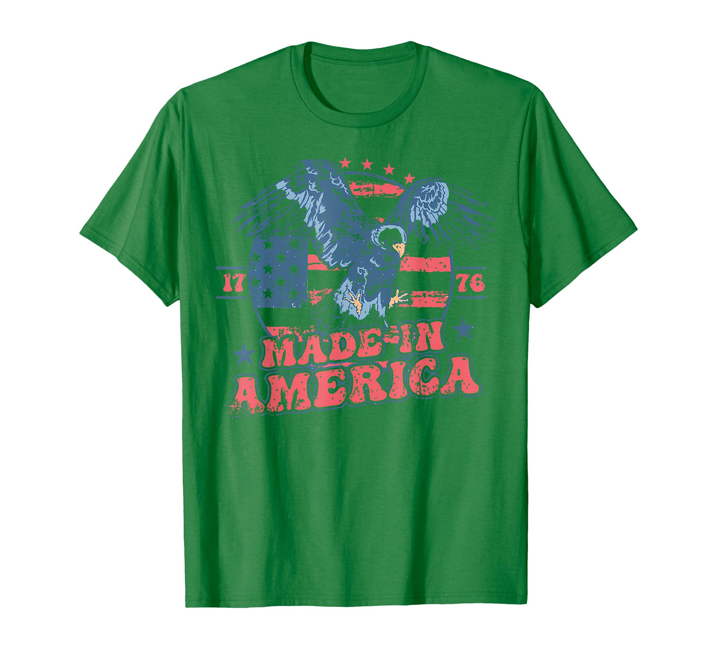 Made In America USA Flag Eagle 4th of July Patriotic Freedom Women Kids Men T-Shirt