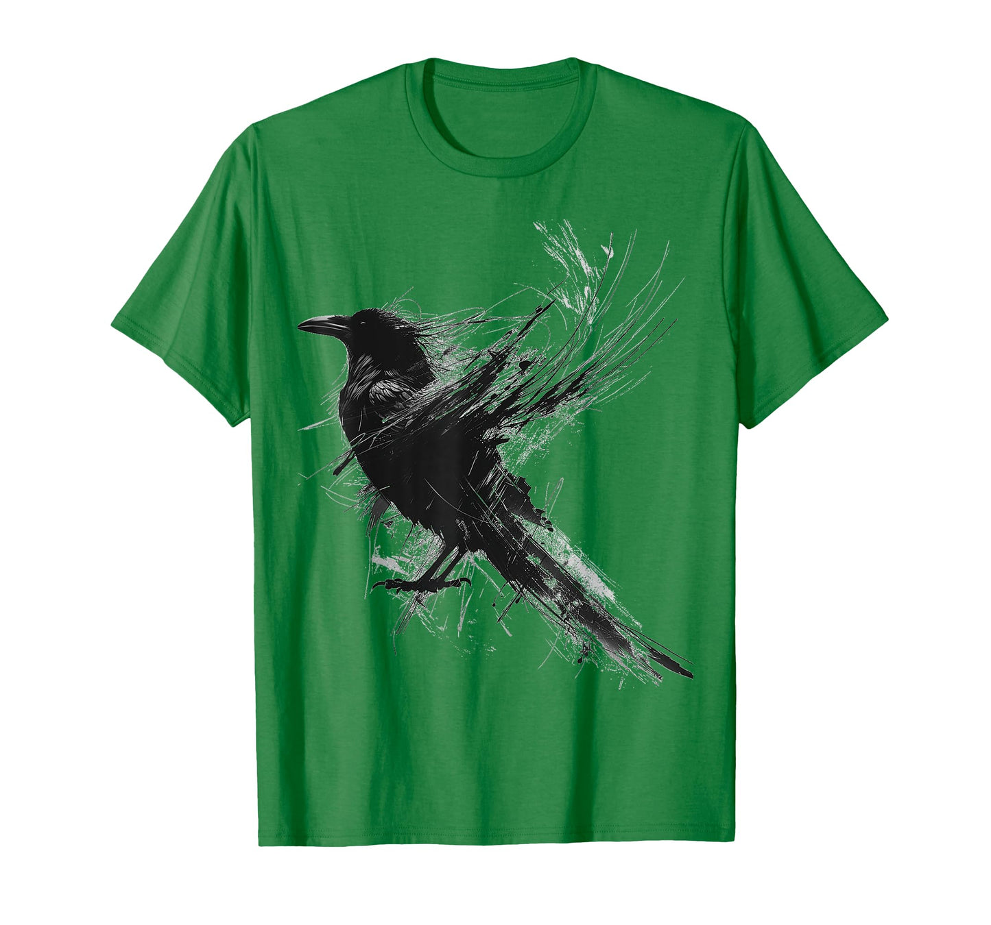 Raven Abstract Drawing Animal Art Painting Graphic Raven T-Shirt