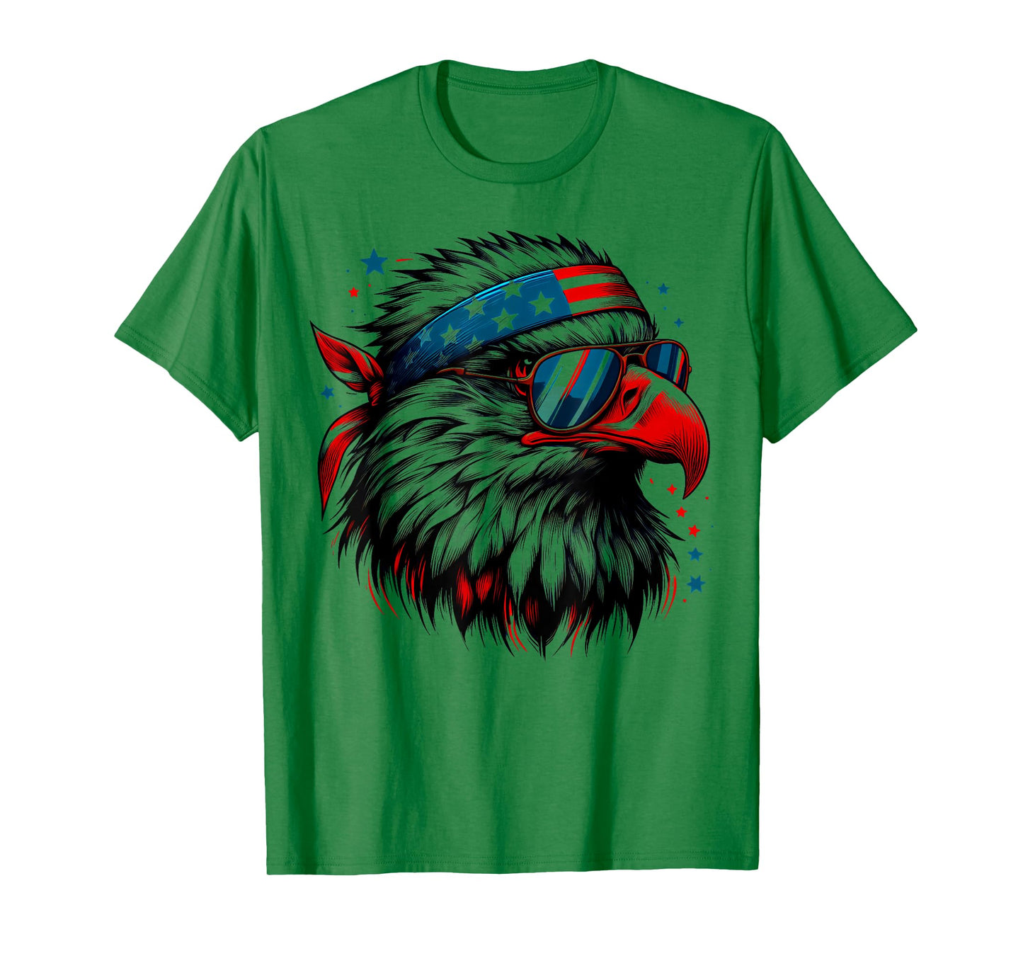 Bald Eagle Patriotic American Sunglasses Flag 4th Of July T-Shirt