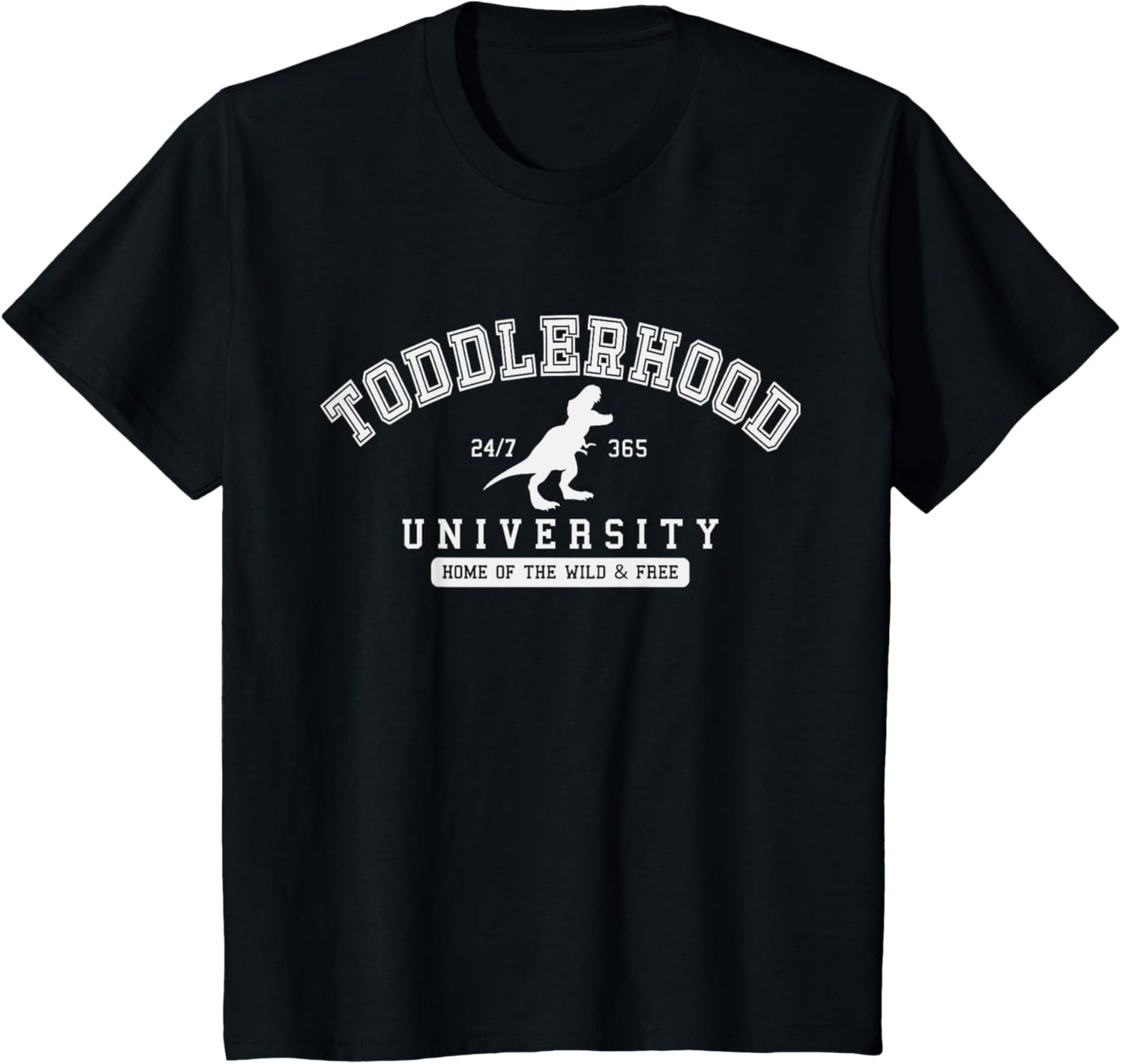 Kids Toddlerhood University Funny Toddler Boy T-Rex Dinosaur T-Shirt