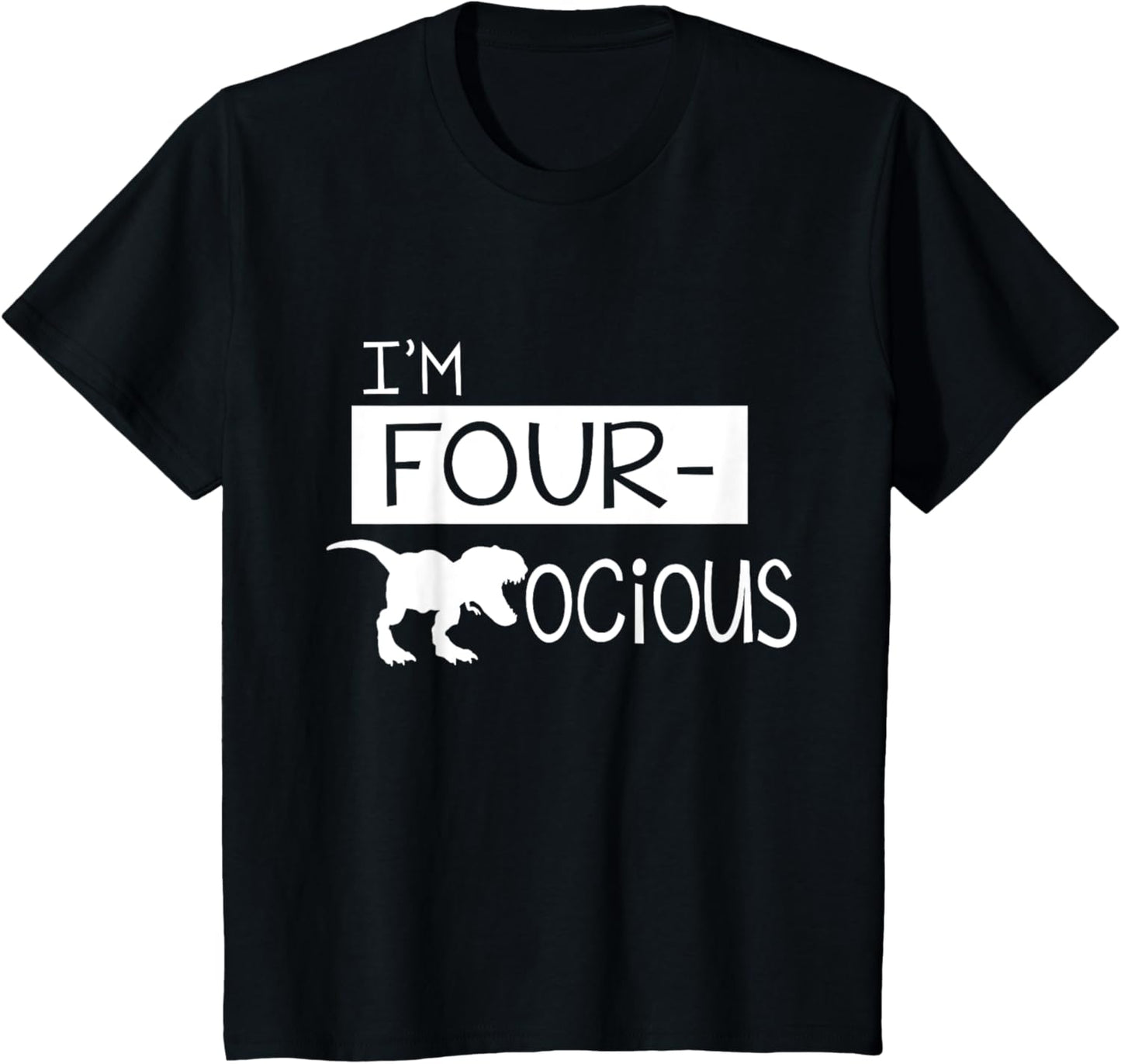 4th Birthday Shirt Dinosaur Party 4 Year Old Boy Gift Tshirt T-Shirt