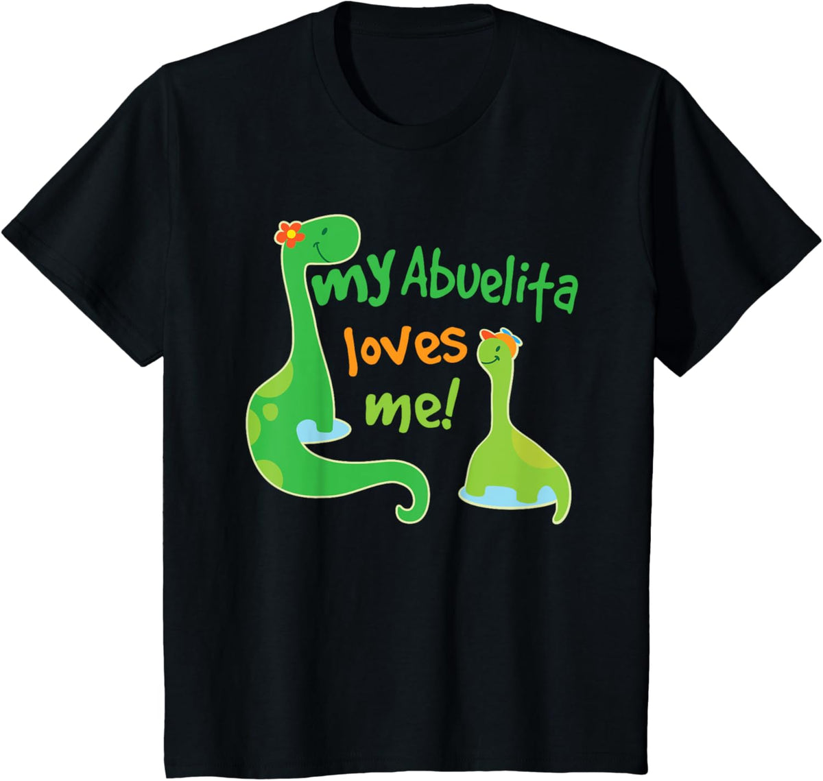 Kids My Abuelita Loves Me Grandson Dinosaur T-Shirt