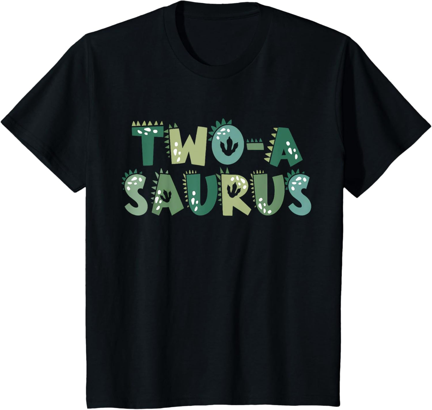Kids Two Saurus Rex 2nd Birthday Gift Second Dinosaur 2 Year Old T-Shirt