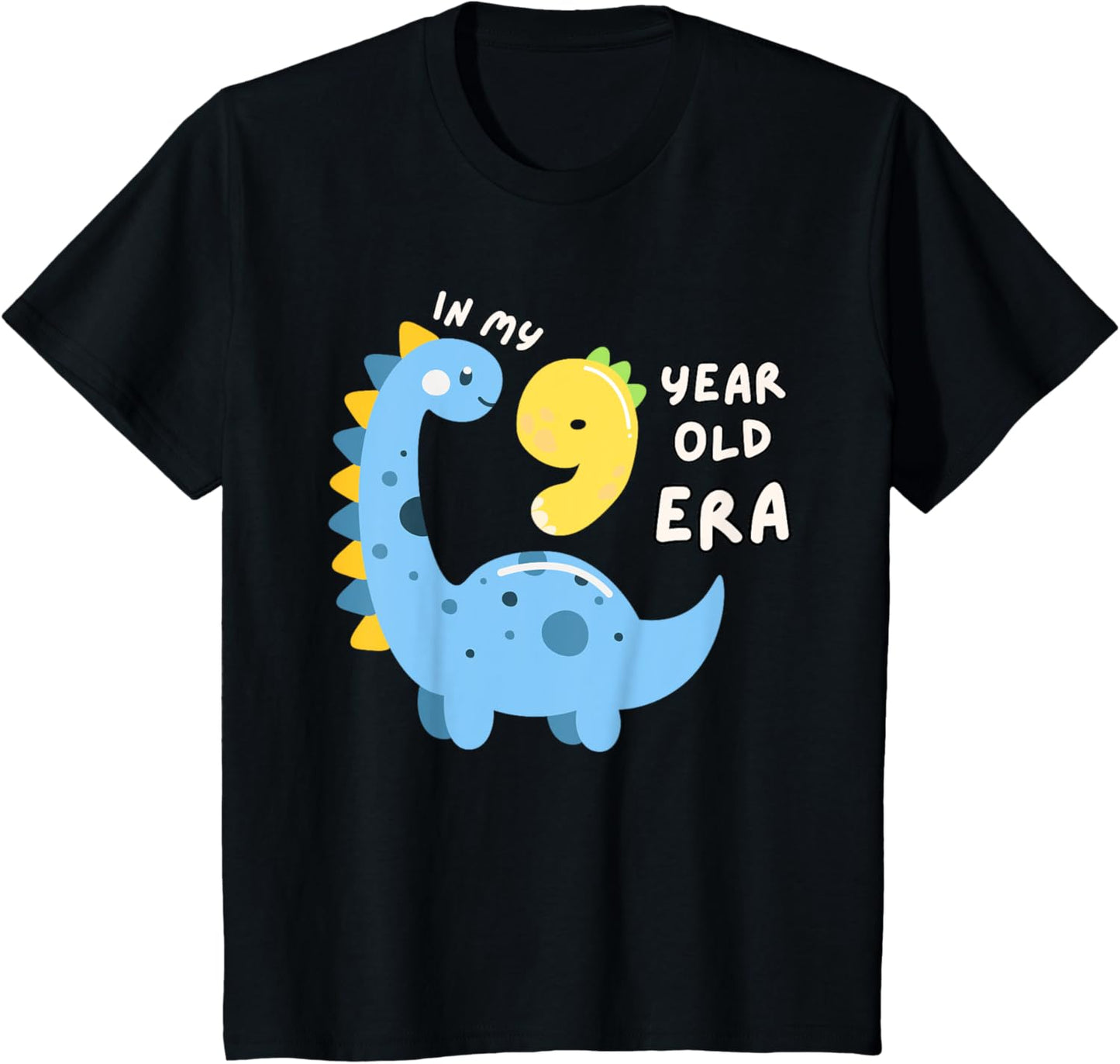Cute Dinosaur In My 9 Year Old Era Fun Animal 9th Birthday T-Shirt