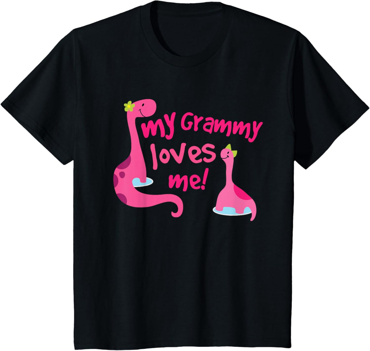 Kids My Grammy Loves Me Girl Dinosaur Granddaughter T-Shirt
