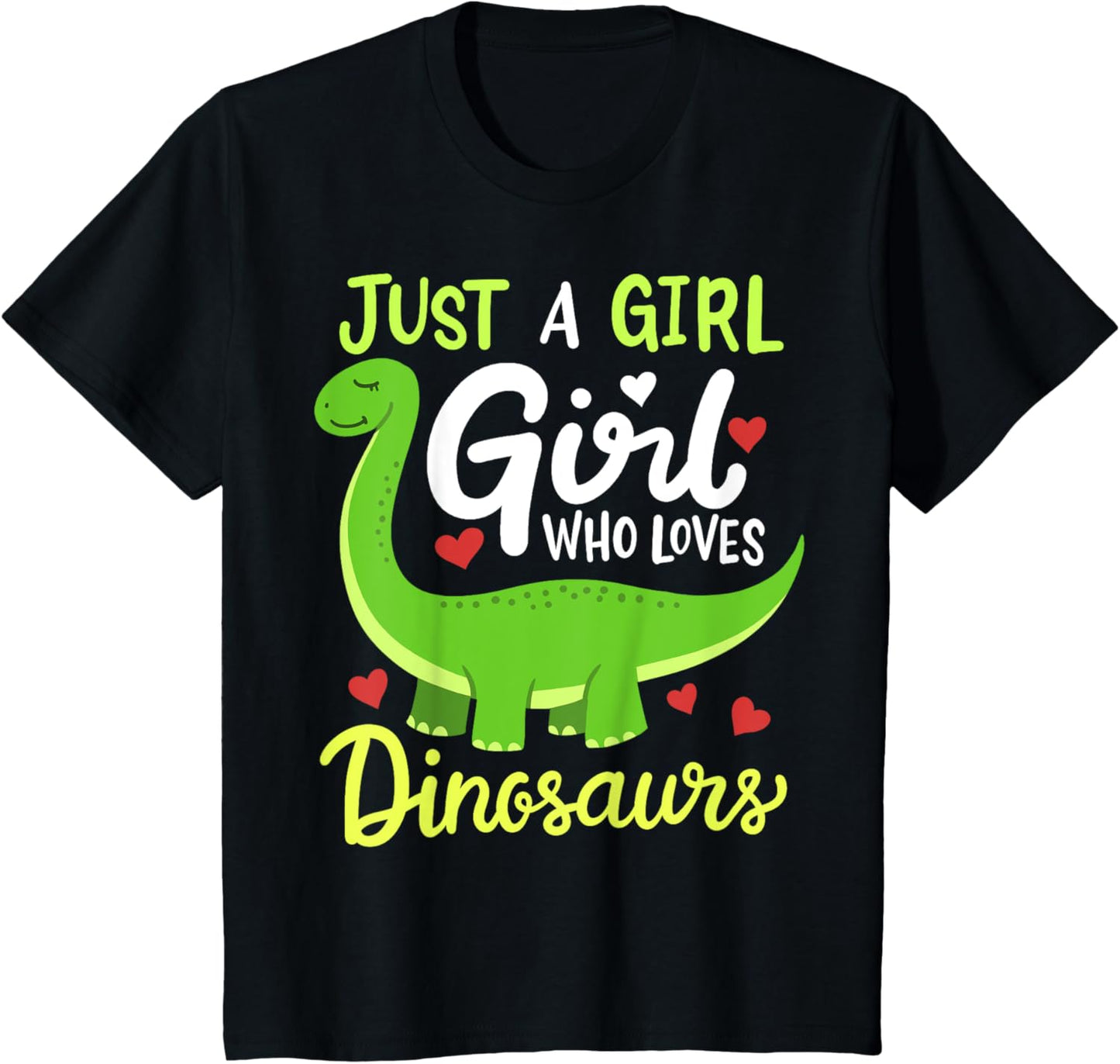 Brachiosaurus Dinosaur Just a Girl Who Loves Dinosaurs T-Shirt