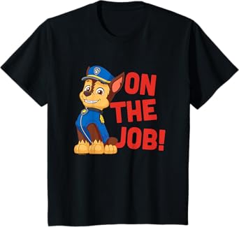 Kids PAW Patrol Chase On The Job! Heroic Pose Logo T-Shirt
