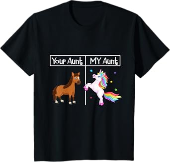 My Aunt Unicorn Funny & Cute Auntie Niece & Nephew Gift T-Shirt