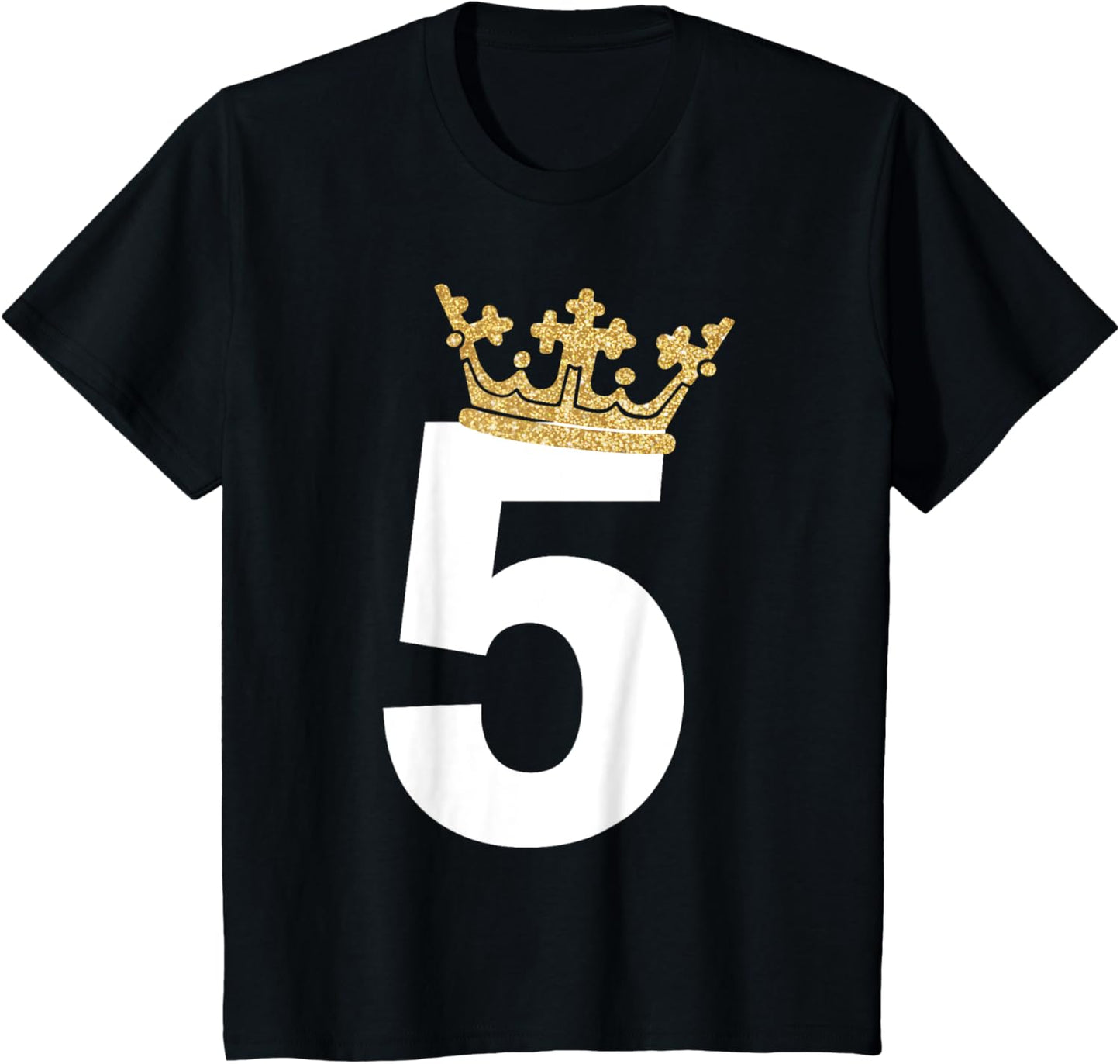Kids 5th Birthday Boy Prince Crown T-Shirt