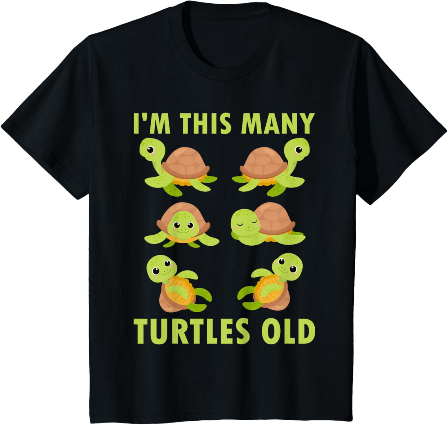 Kids 6 Year Old Boy Sea Turtles Old 6th Birthday Kids T-Shirt