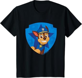 PAW Patrol Chase Big Chest Shield Emblem T-Shirt