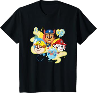 PAW Patrol Pawsitive Vibes Cute Puppy Heads & Balloons T-Shirt