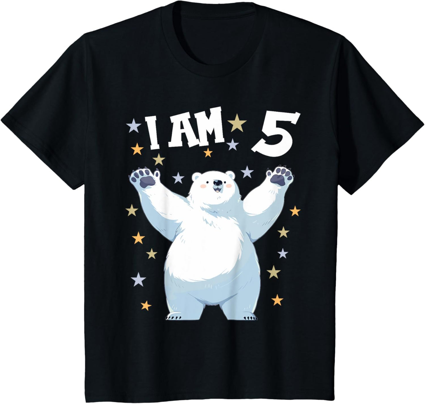 5 Years old 5 birthday Polar Bears Boy girl Polar Bear T-Shirt