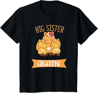 Big Sister Again T-Shirt Cute Horse Siblings T-Shirt