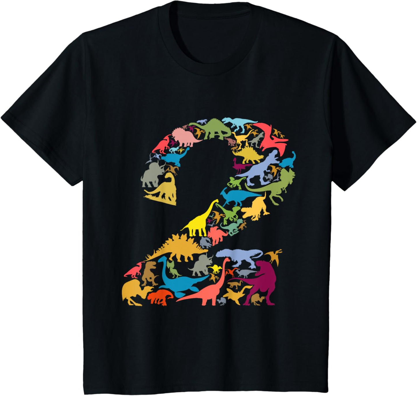 Kids Dinosaur 2nd Birthday Boy 2 Years T-Rex Party Rawr I'm 2 T-Shirt