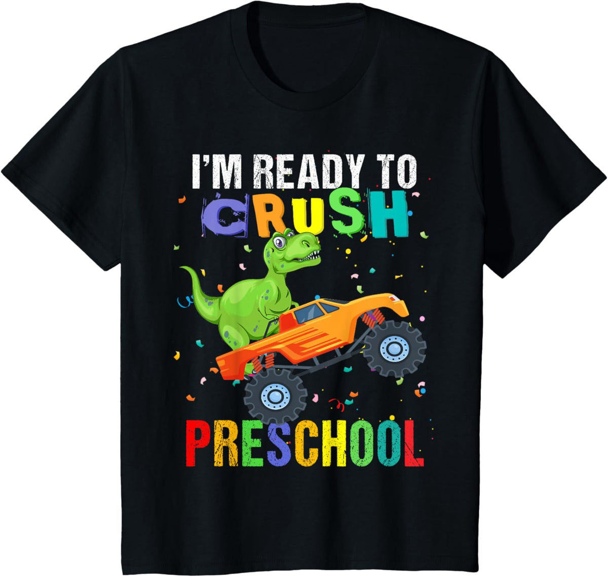 Kids I'm Ready To Crush Pre-k Dinosaur Back To School T Rex Boys T-Shirt
